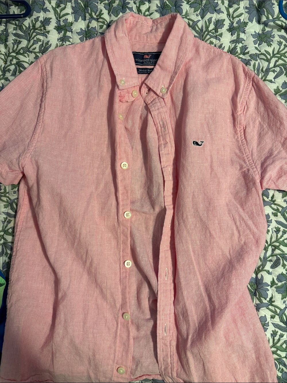 Vineyard Vines Light Pink Short-Sleeve Button-Down Shirt